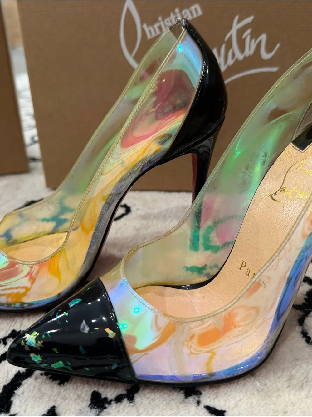 Christian Louboutin Debout Iridescent Pumps size 36/6 - Picture 5 of 9